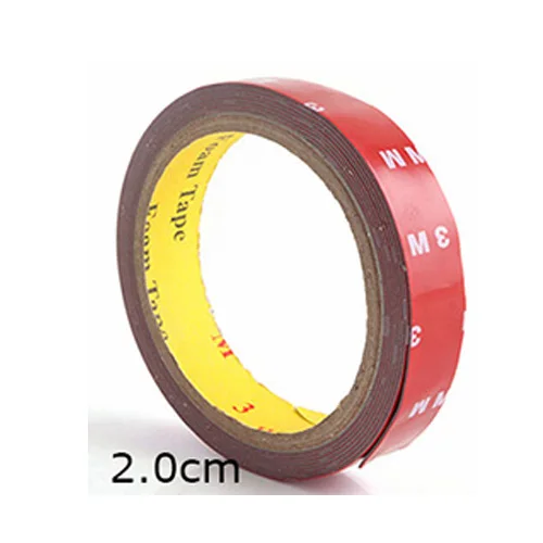 Width 2cm 3 м сильный Перманентный акриловый двухсторонняя поролоновая на клейкой основе супер липучие с красная подводка для глаз 0,6/0,8/1/1,2/1,5/2 см#260201 - Цвет: Width 2cm