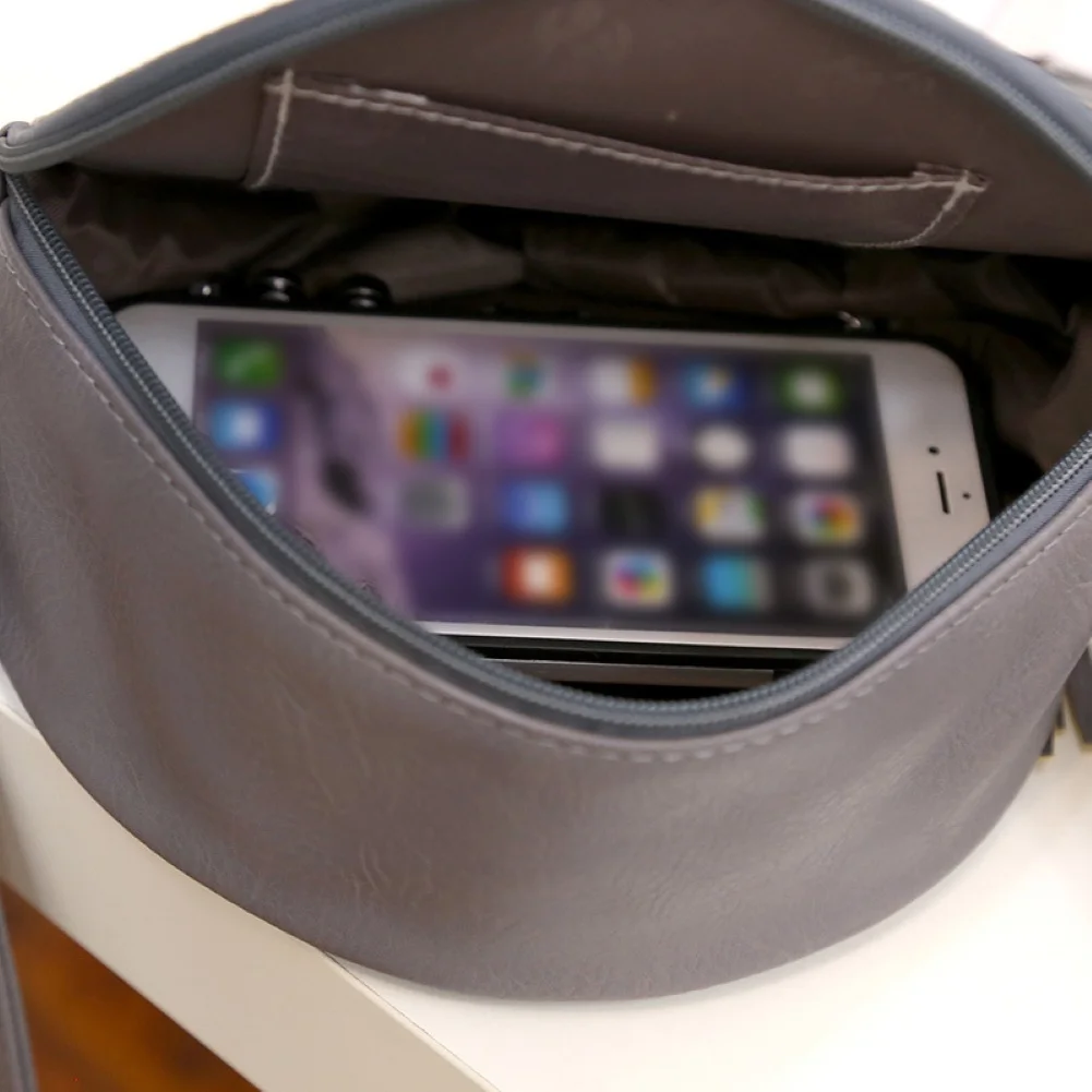 Модная женская круглая однотонная сумка с кисточками через плечо регулируемым