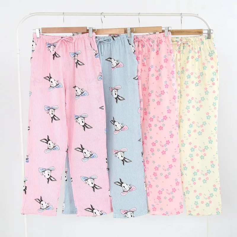 Мягкий хлопок пижамные штаны в клетку для Для женщин дома домашние Пижама газ