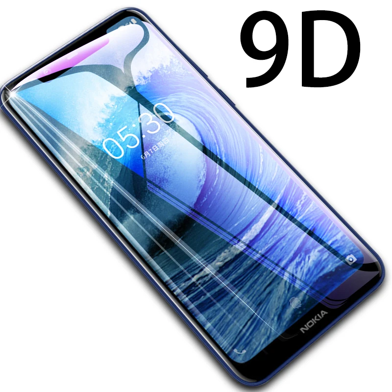 Защитное стекло 9D для Nokia 2 5 6 7 защитная пленка 1 3 8 Plus X5 X6 X7 2018|Защитные стёкла и