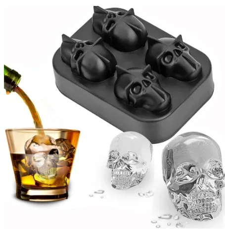 Производитель кубиков льда Череп Форма для шоколада лоток мороженое DIY