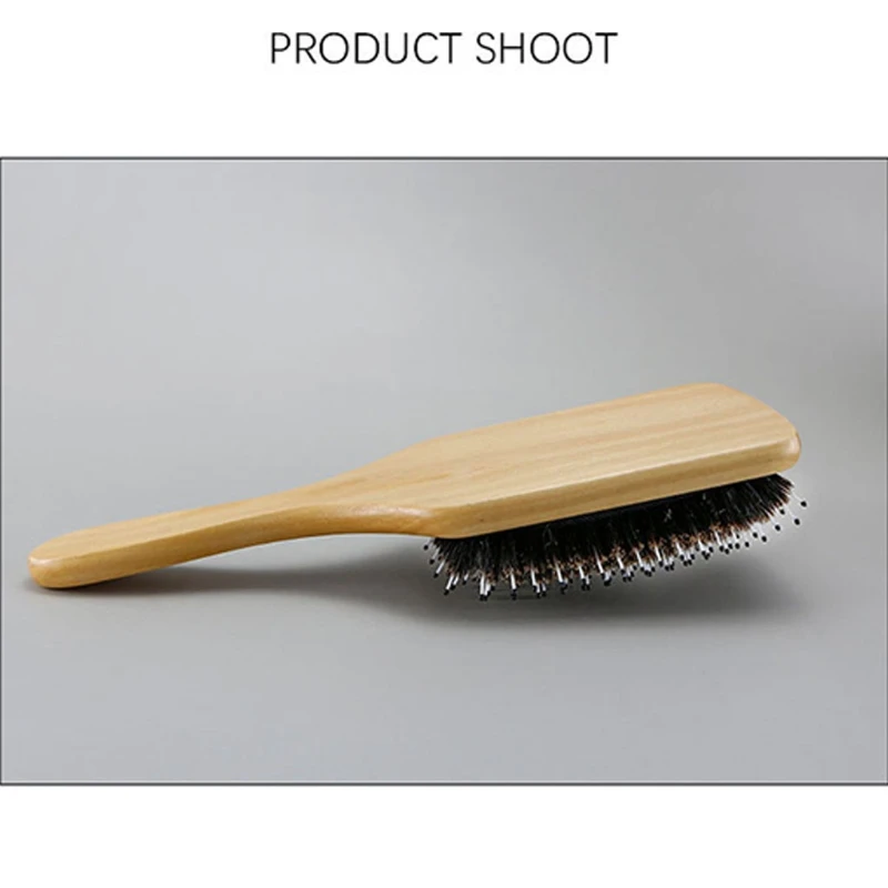 

2pcs Professional Paddle Hair Brush Bristles Detangling Hairbrush Massage Scalp Styling Tool for Women Men Straight Curly Wavy