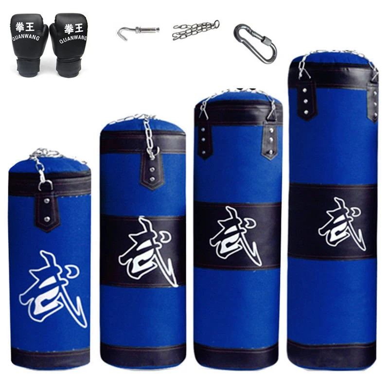 

Heavy Empty Boxing Punching Bag Speed Training Kicking Workout W/ Accessories