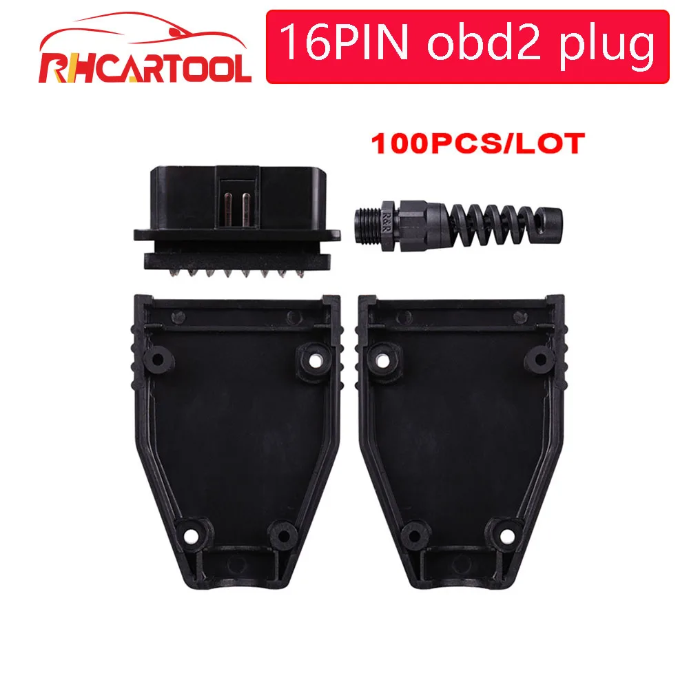 

2017 Express Fast 100pcs/Lot Wholesale 16Pin Male Plug Connector Shell+Screws/Set OBD OBDII 16Pin Adaptor OBD OBDII EOBD J1962