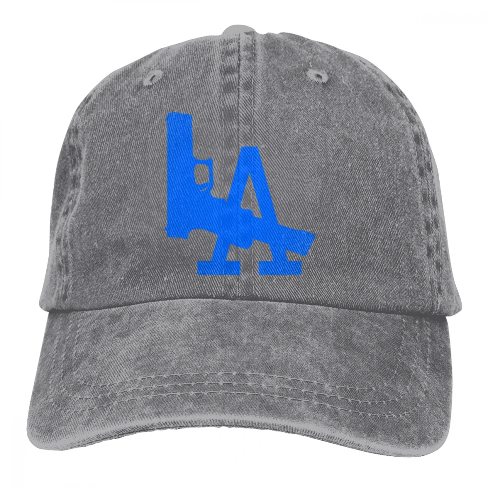 LA Los Angeles пистолет Casquette глубокий Хизер унисекс Мужские Женские джинсовые бейсболка с ремешком кепки Регулируемый Гольф папа шляпа