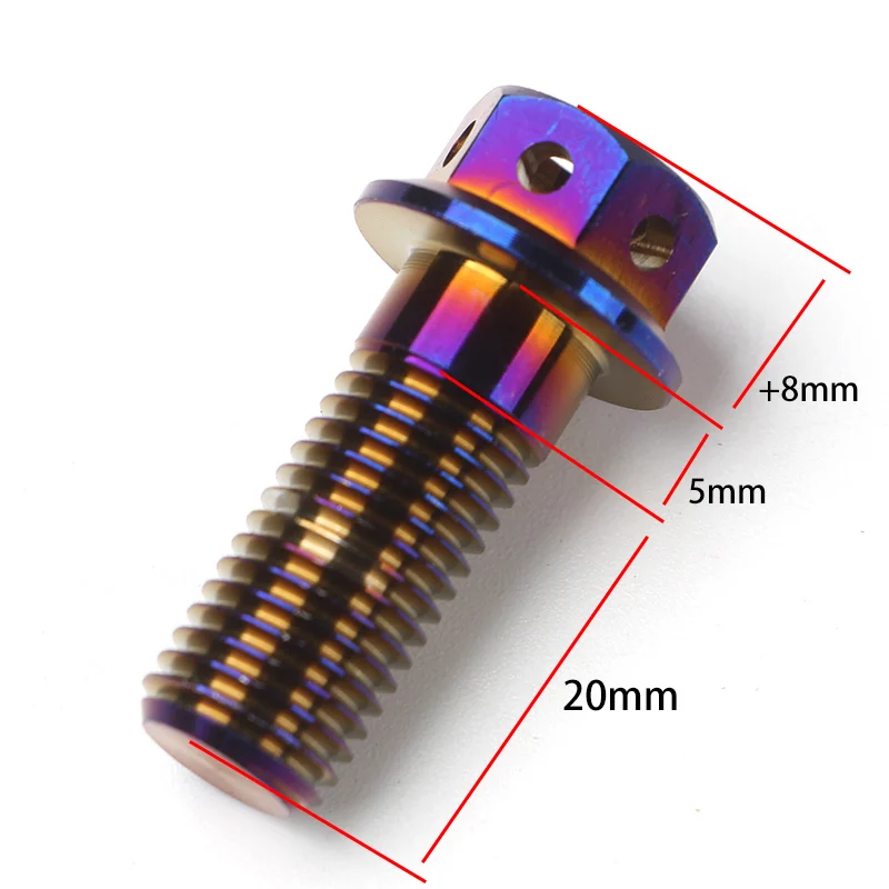 M10x1.0MM Мотоцикл с ЧПУ сожженных Титан 304 Нержавеющая сталь болт обрез винт