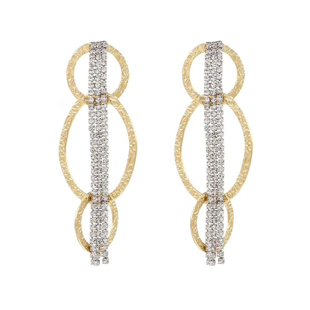 Vodeshanliwen ZA New Crystal Tassel Earrings For Women Fashion Imitation pearl Statement Big Earrings New Accessories - Окраска металла: 9