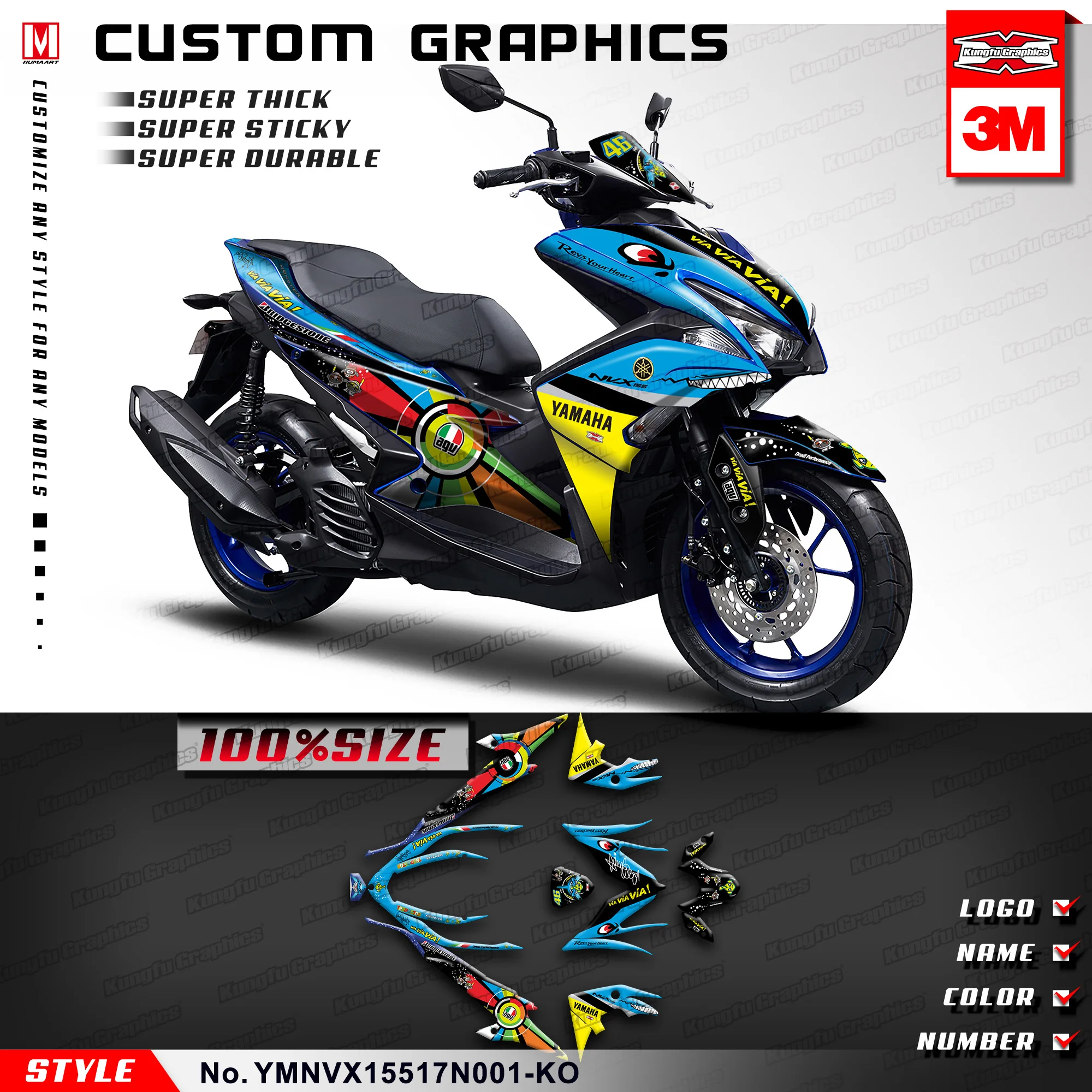 Виниловые наклейки на заказ с изображением кунг-фу для автомобиля полный