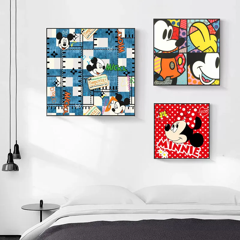 

5D Rhinestone Painting Disney Mickey Mouse Pop Style Cartoon Anime Mosaic Children Room Decoration Wall Art Picture Cuadros