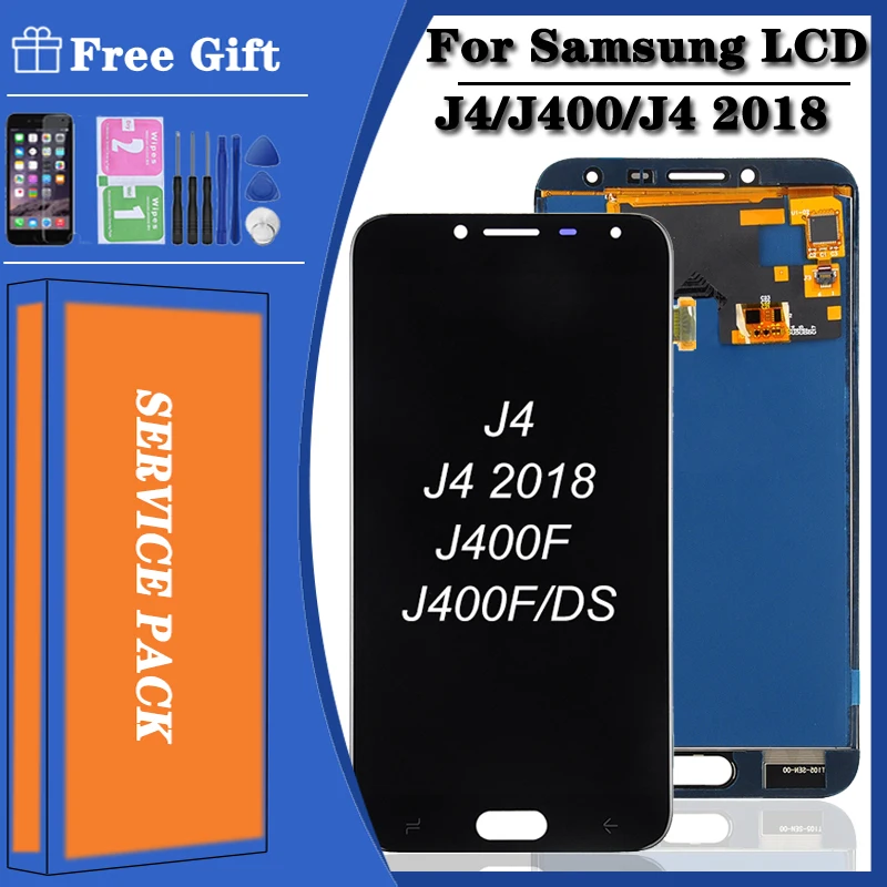 

100% For Samsung Galaxy J4 LCD Display J400 J400F J400G/DS SM-J400F LCD Display Touch Screen Digitizer Assembly replace With fra