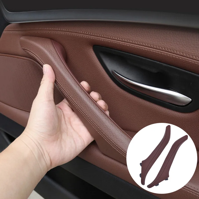 SPEEDWOW Автомобильная Передняя внутренняя дверная ручка кожаная панель Вытяжная