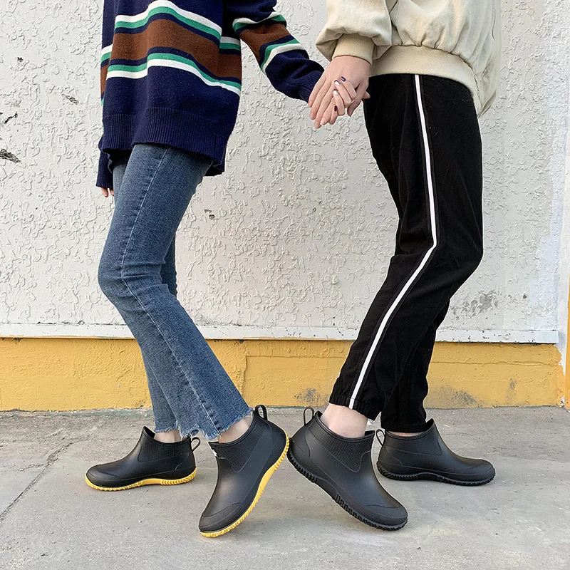 Женская обувь с коротким голенищем Резиновые сапоги теплые и Плюш высокого