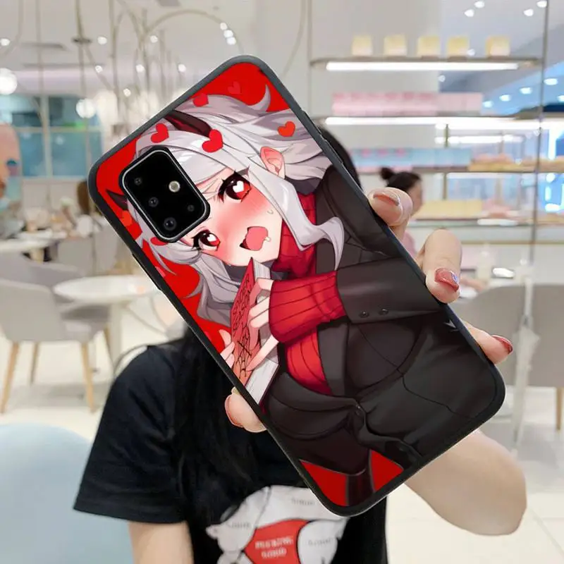 

Cartoon Girl Helltaker Phone Case For Samsung S5 S6 S7 S8 S9 S10 S20 S21 Edge Plus E Fe Lite Cover