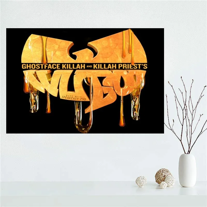Новое поступление Wu Tang Clan плакат холст ткань тканевый 27x40cm Главная Docor