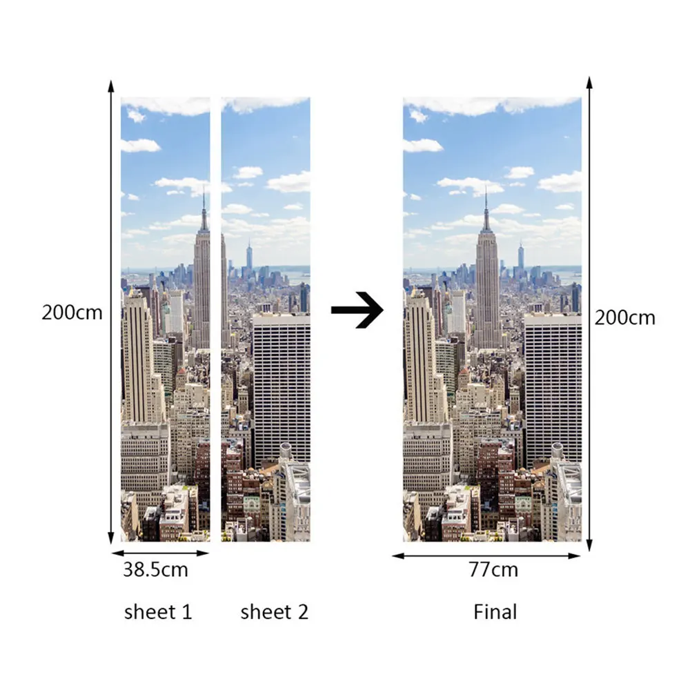 2 шт./компл. художественный декор для дверей дома креативные DIY 3D наклейки узор