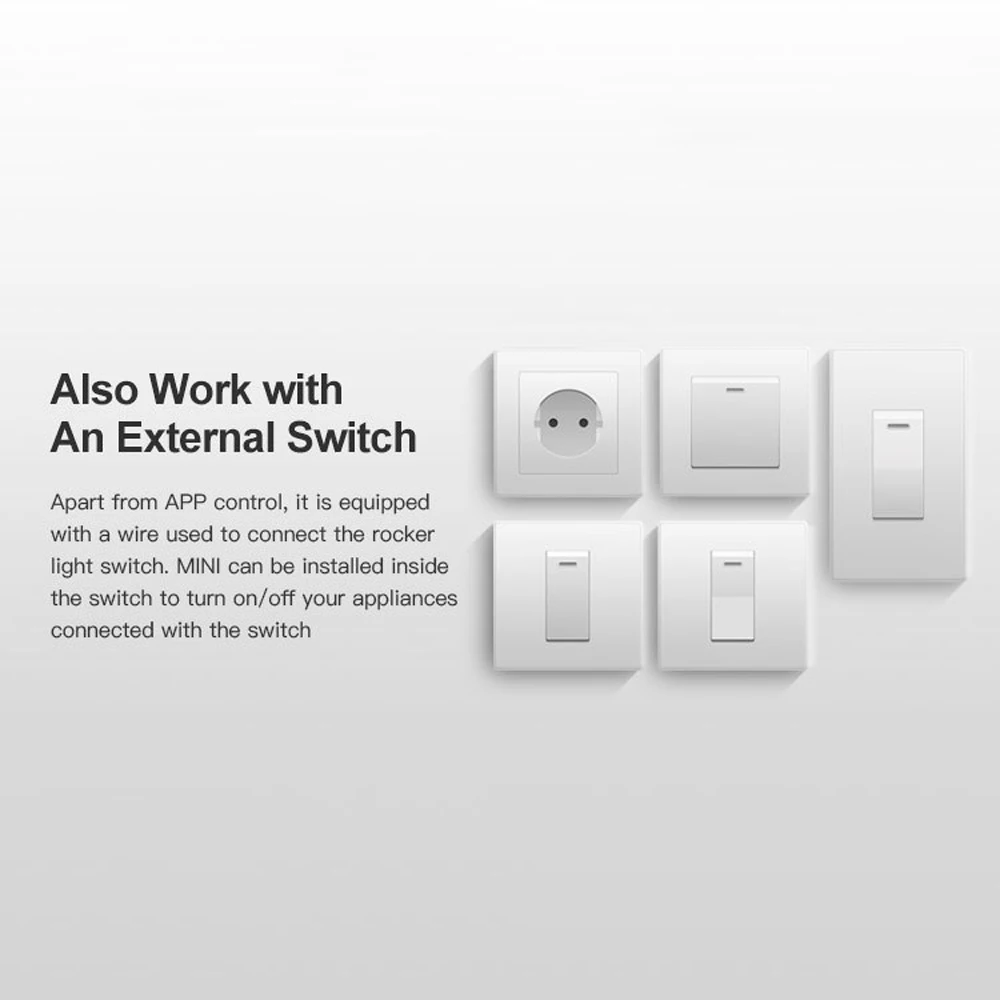 Двухсторонний умный мини переключатель SONOFF 10 А поддерживает режим сделай сам