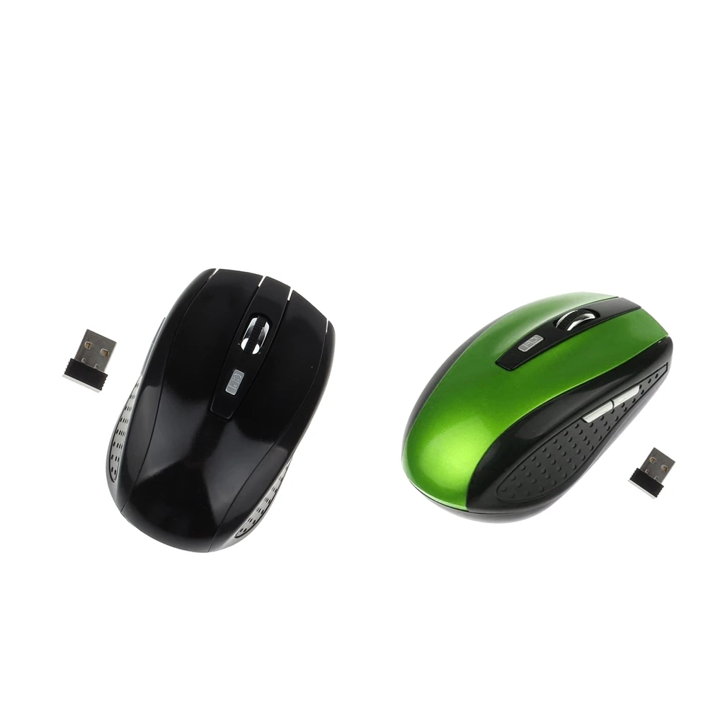 2 Packs 2.4GHz Wireless Optical Mouse USB 2.0 Receiver 6 Buttons 1800dpi Mice For PC Computer Laptop | Компьютеры и офис