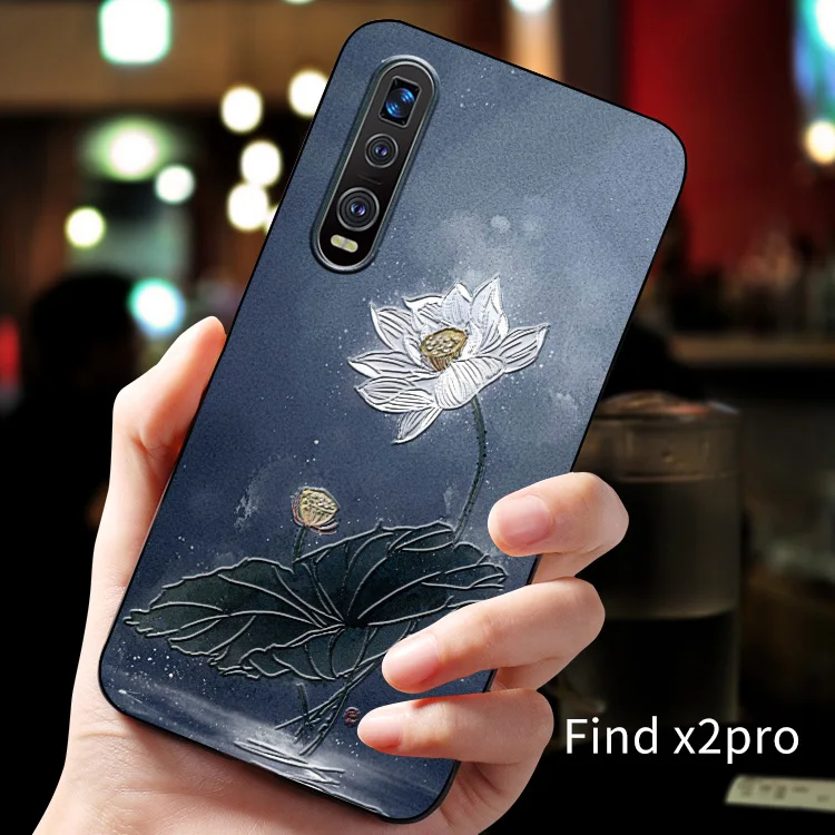 Рельефный винтажный Чехол oppo findx2 в Восточном китайском и японском стиле чехол