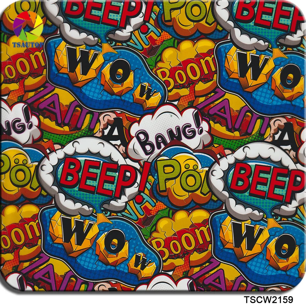 Бесплатная доставка, 0,5 м x 2 м/10 м/20 м, мультипликационный дизайн с надписью Dip Graphics «сделай сам», гидропогружная пленка WDF2159