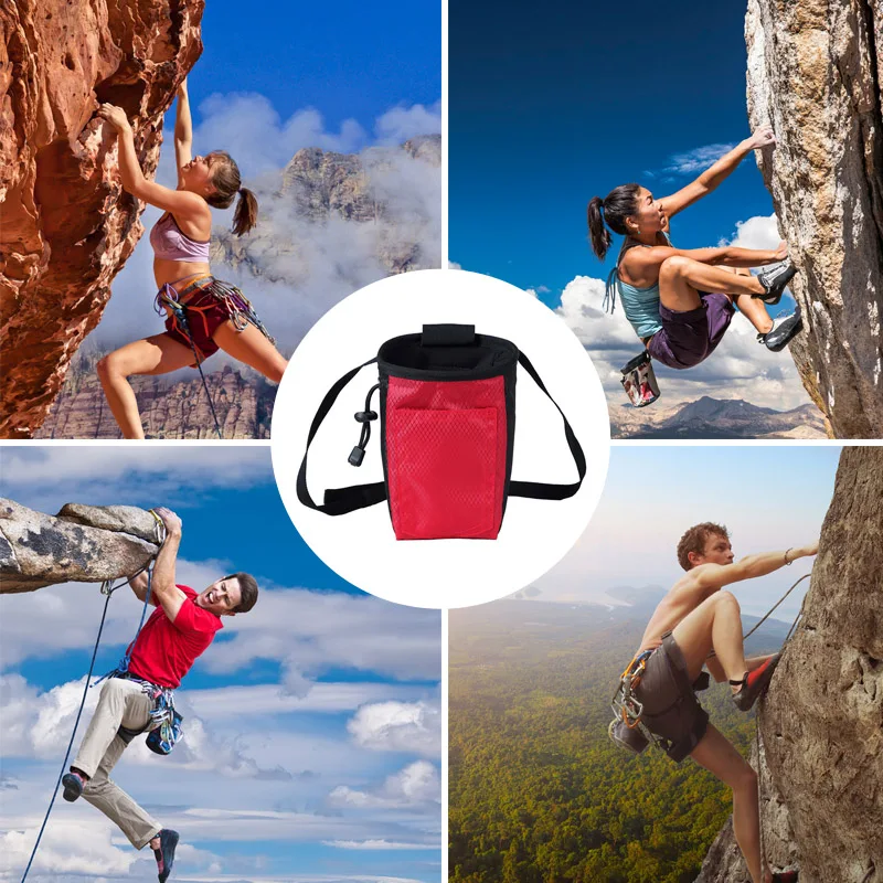 Rock Climbing Chalk Bag Mountaineering Pouch Outdoor Sport Non-slip Waist SMN88 | Спорт и развлечения