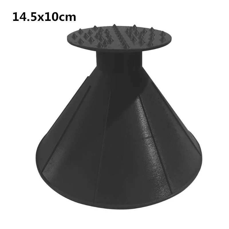 Black A Открытый круглый скребок для льда, автомобильный скребок для лобового стекла и снега, воронка, лопата в форме конуса, зимний автомобильный инструмент, скребок для удаления снега для автомобиля - Цвет: Black A
