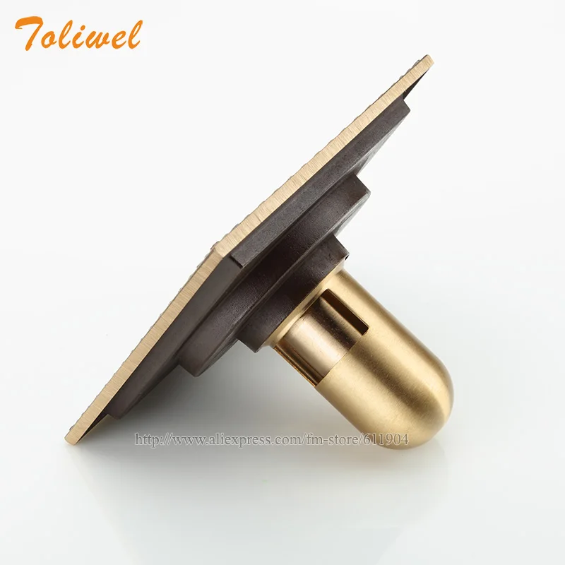 shower drains 1212cm square bath drains strainer hair antique brass art carved bathroom floor drain waste grate drain 3782151a free global shipping