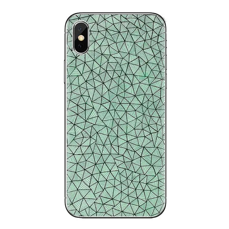 Blue Green Geometry Artistic Silicone Phone Covers For Huawei Nova 2 3 2i 3i Y6 Y7 Y9 Prime Pro GR3 GR5 2017 2018 2019 Y5II Y6II |