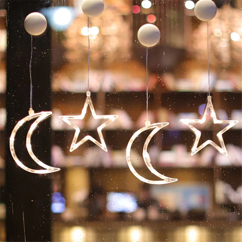 Рождественский Декор светодиодный ночник шикарная лампа на присоске для окна