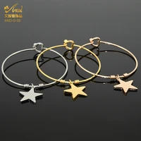aniid fashion pentagram bracelet stainless steel coff bangles for women charm jewelry gold designer wholesale party gifts 2021