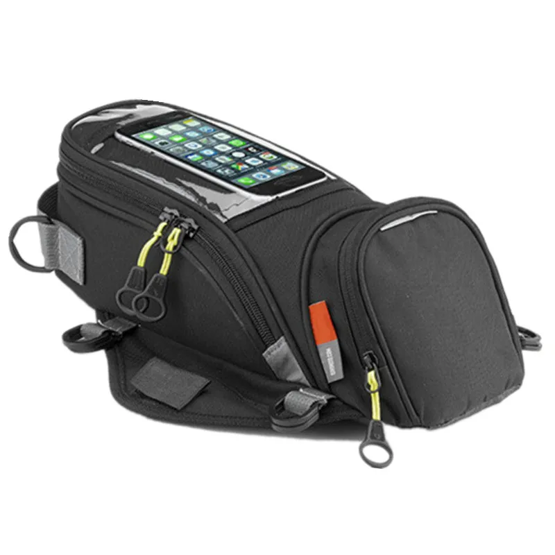

Waterproof Motorcycle Tank Bag Multi-Functional Oil Tank Bag Magnetic Fixed Straps Mobile Phone Navigation Bag With Rain Cover