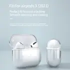 Прозрачный жесткий чехол из поликарбоната для Airpods Pro, защитный чехол для Apple Airpods 3, комплект Bluetooth-гарнитуры, прозрачный защитный чехол