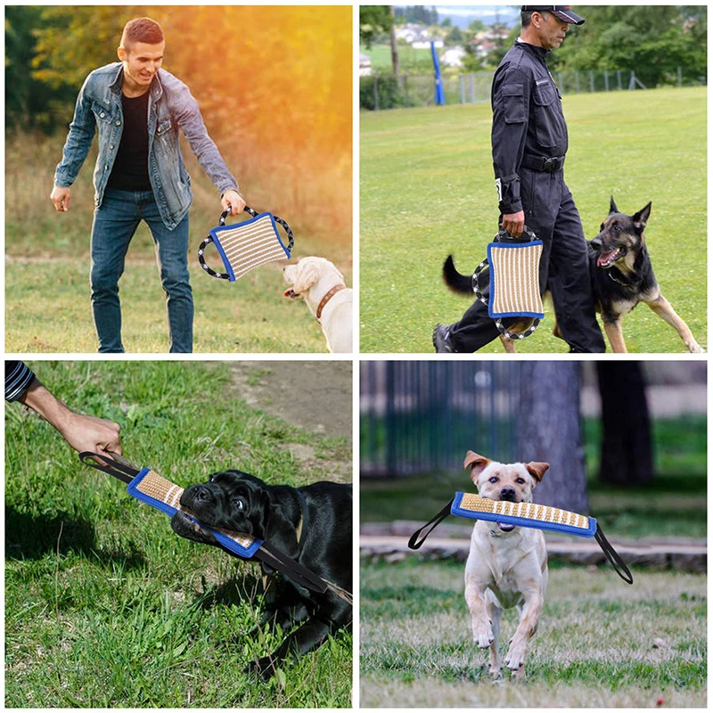 Online Benepaw-juguetes Interactivos Para Perros, Almohada De Mordedura De Yute Con Mango Cómodo Y Duradero, Juguetes Ecológicos Para Mascotas, Entrenamiento Para Cachorros