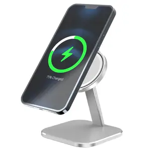 magnetic charger bracket phone holder stand for iphone 12 wireless charging stand for iphone 13 pro max 12 mini desktop mount free global shipping