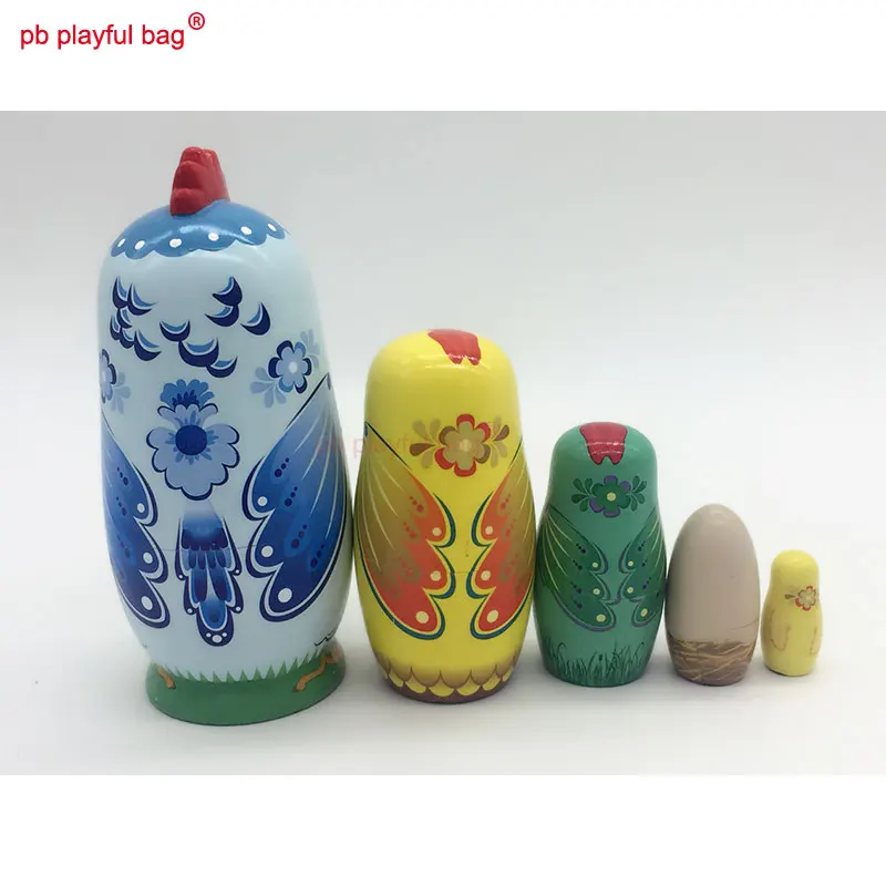 PB игривая сумка пятислойная ручная роспись Цыпленок животные русские куклы
