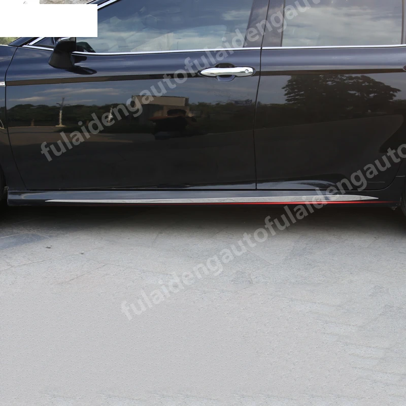 2 шт. для Toyota Camry 2018-2021 боковая юбка из нержавеющей стали защита корпуса