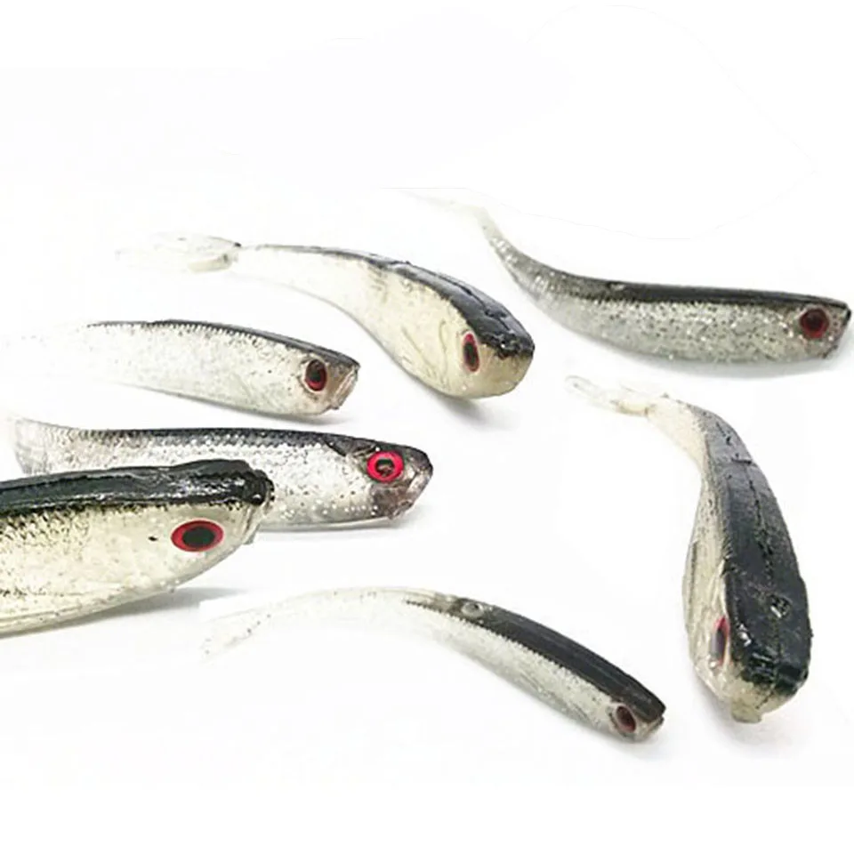 5 шт./пакет мягкий силиконовый яркие мягкие приманки Лоуч грязи для рыбалки