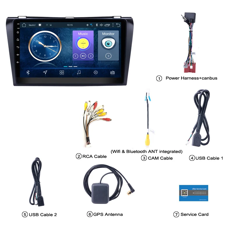 9-дюймовый полноэкранный автомобильный аудио радиопроигрыватель Android 8 1 для mazda 3