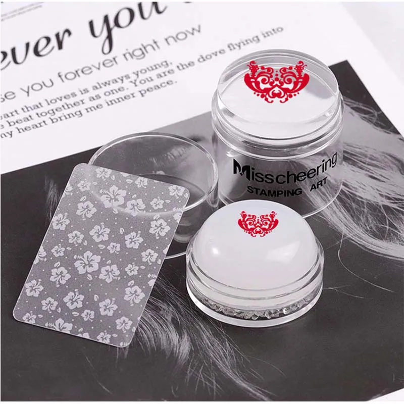 2 Цвета силиконовый лак для ногтей штамп Ракель с Кепки прозрачный 4 3 см