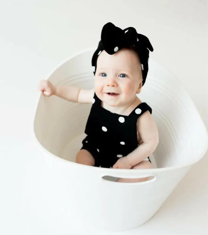 Комбинезон в горошек для новорожденных девочек | Детская одежда и обувь