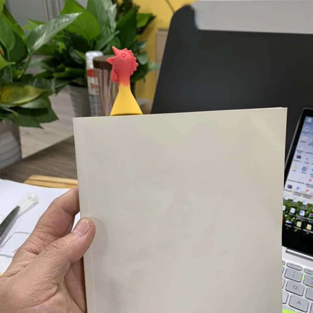 Закладки 2020 Новые Креативные Кричащие куриные желтые закладки силиконовые