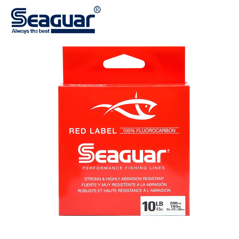 

Seaguar Red Label Fluorocarbon 6LB 8LB 10LB 12LB 160-180M Test Carbon Fiber Monofilament Carp Wire Leader Fishing Lines