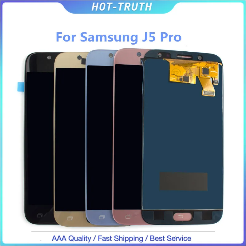 10 шт./лот для samsung Galaxy J7 Pro J730 SM-J730F J730FM/DS J730F/DS J730GM/DS ЖК-дисплей с сенсорным экраном дигитайзер в сборе