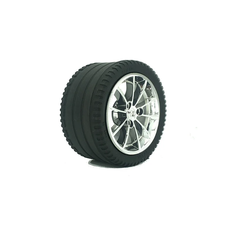 Hub and Tire Silvery Строительный блок аксессуары технологии серии хромовые диски совместимые 42056 3368 moc модель гоночной машины покрытие 20001 ступицы колеса - Цвет: Hub and Tire Silvery