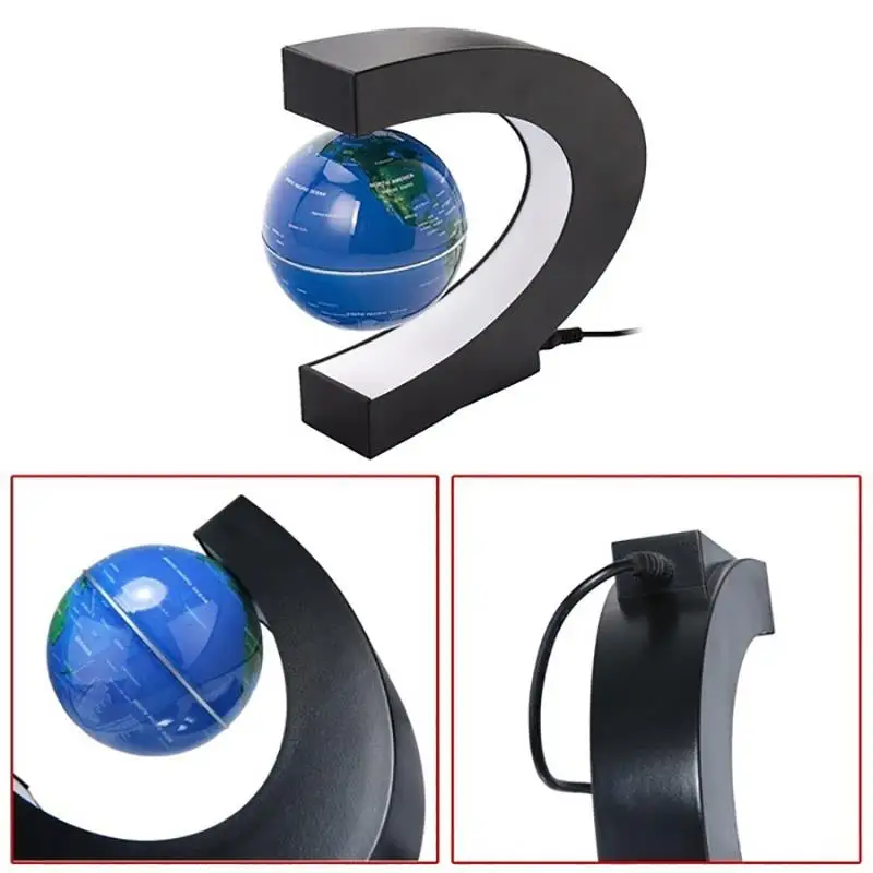 floating magnetic levitation globe led world map electronic antigravity lamp novelty ball light home decoration birthday gifts free global shipping