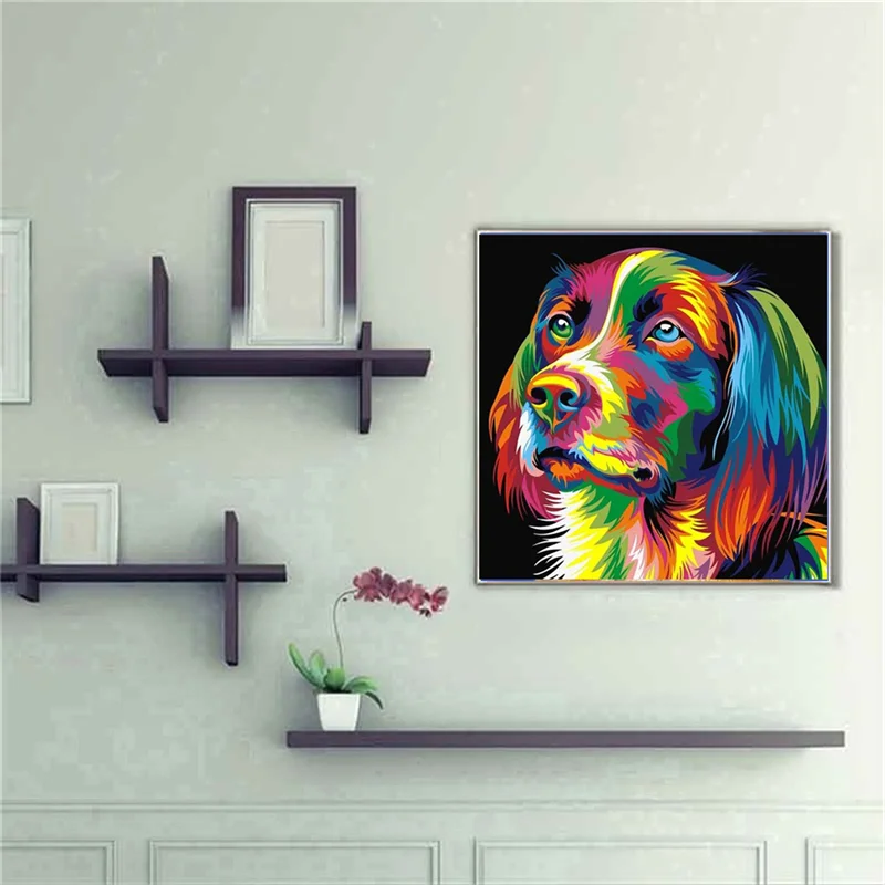 Алмазная картина 5D сделай сам с рисунком животных кошкой собакой тигром алмазная