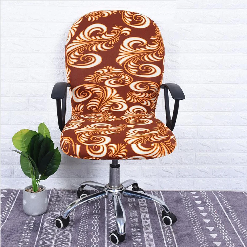 style6 New Arrival Stretch Seat Arm Chair Cover Elastic Office Chair Cover Spandex Chair Slipcover Seat Cover for Computer Chair Case - Цвет: style6