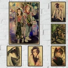 Японские Аниме Горячие демон убийцаKimetsu без Yaiba Ретро Плакаты крафт Бумага для домашнего декора стены Плакаты купить 3 получить 4