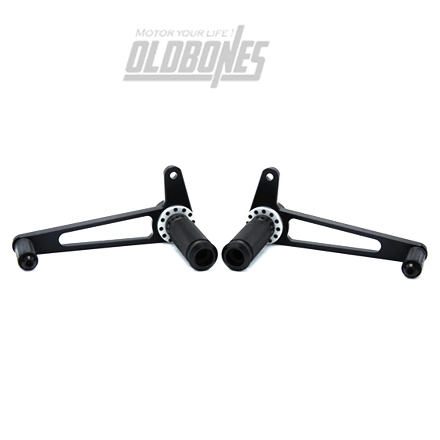 Black1 Кафе Racer Rearsets задние наборы подставки для ног для Suzuki классический на заказ для YAMAHA Bobber Универсальный мотоцикл подножки - Цвет: Black1