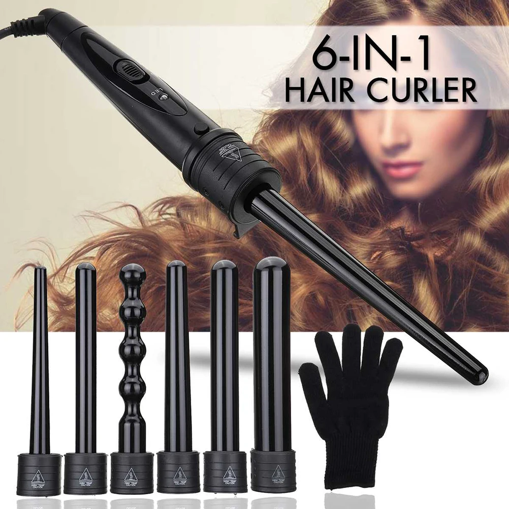 Щипцы для завивки волос 6 в 1 профессиональные щипцы с керамическим покрытием и