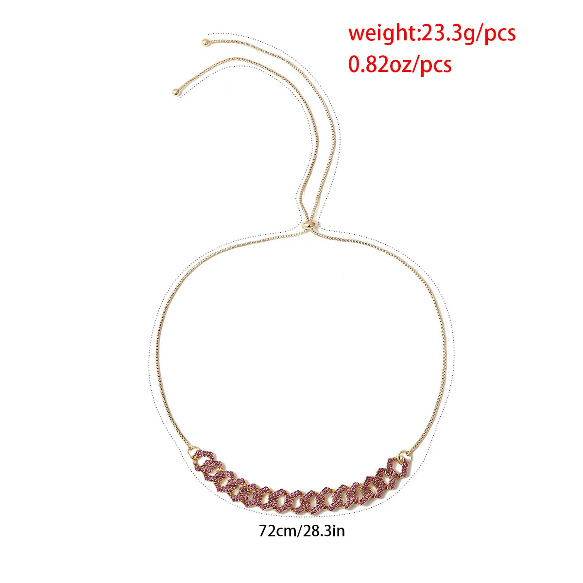 Роскошные сверкающие стразы льдом цепи ожерелье для женщин в стиле хип хоп Цвет